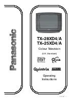 Panasonic TX-25XD4 Operating Instructions Manual preview