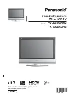 Preview for 1 page of Panasonic TX-26LE60PM Operating Instructions Manual