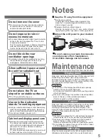 Preview for 5 page of Panasonic TX-26LE7LA Operating Instructions Manual