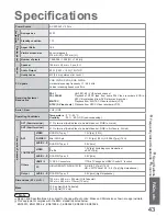 Предварительный просмотр 43 страницы Panasonic TX-26LE8L Operating Instructions Manual