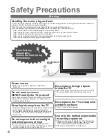 Preview for 4 page of Panasonic TX-26LE8P Operating Instructions Manual