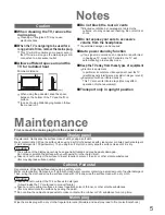 Preview for 5 page of Panasonic TX-26LE8P Operating Instructions Manual