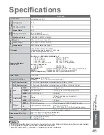 Preview for 45 page of Panasonic TX-26LE8P Operating Instructions Manual