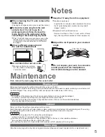 Preview for 5 page of Panasonic TX-26LM70F Operating Instructions Manual