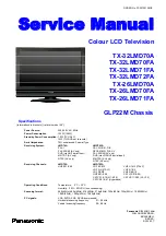 Panasonic TX-26LMD70FA Service Manual preview