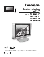 Panasonic TX-26LX1F Operating Instructions Manual preview