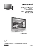 Preview for 1 page of Panasonic TX-26LX50F Operating Instructions Manual