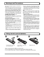 Preview for 3 page of Panasonic TX-26LX52F Operating Instructions Manual