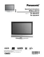 Panasonic TX-26LX61F Operating Instructions Manual preview