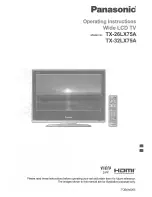 Предварительный просмотр 1 страницы Panasonic TX-26LX75A Operating Instructions Manual