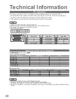 Preview for 40 page of Panasonic TX-26LX80L Operating Instructions Manual