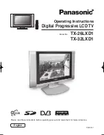 Panasonic TX-26LXD1 Operating Instructions Manual preview