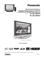 Panasonic TX-26LXD500 Operating Instructions Manual preview