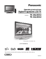 Panasonic TX-26LXD52 Operating Instructions Manual preview