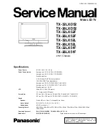 Panasonic TX-26LXD52 Service Manual preview