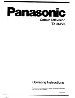 Panasonic TX-26V2Z Operating Instructions Manual предпросмотр