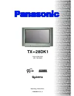 Panasonic TX-28DK1 Operating Instructions Manual предпросмотр