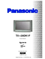 Panasonic TX-28DK1F Operating Instructions Manual предпросмотр