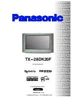 Panasonic TX-28DK20F Operating Instructions Manual предпросмотр