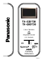 Предварительный просмотр 1 страницы Panasonic TX-28DT30 Operating Instructions Manual