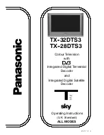 Предварительный просмотр 1 страницы Panasonic TX-28DTS3 Operating Instructions Manual