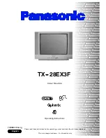 Panasonic TX-28EX3F Operating Instructions Manual preview