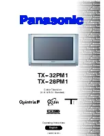 Preview for 1 page of Panasonic TX-28PM1 Operating Instructions Manual