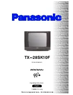 Предварительный просмотр 1 страницы Panasonic TX-28SK10F Operating Instructions Manual