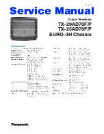 Preview for 1 page of Panasonic TX-29AD70F/P Service Manual