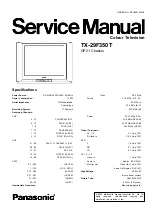 Предварительный просмотр 1 страницы Panasonic TX-29F350T Service Manual