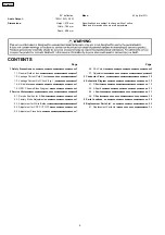 Предварительный просмотр 2 страницы Panasonic TX-29F350T Service Manual