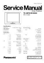 Предварительный просмотр 1 страницы Panasonic TX-29F355R-IRAN Service Manual