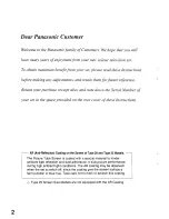 Preview for 2 page of Panasonic TX-29GF10 series Operating Instructions Manual