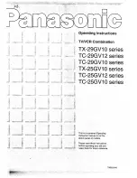 Preview for 1 page of Panasonic TX-29GV10 Series Operating Instructions Manual