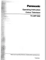 Предварительный просмотр 1 страницы Panasonic TX-29P180Z Operating Instructions Manual