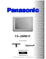 Предварительный просмотр 1 страницы Panasonic TX-29PM1F Operating Instructions Manual