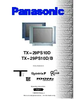 Panasonic TX-29PS10D Operating Instructions Manual preview