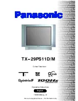 Предварительный просмотр 1 страницы Panasonic TX-29PS11DM Operating Instructions Manual