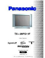 Предварительный просмотр 1 страницы Panasonic TX-29PS11F Operating Instructions Manual