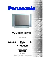 Предварительный просмотр 1 страницы Panasonic TX-29PS11FM Operating Instructions Manual