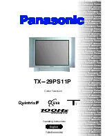 Предварительный просмотр 1 страницы Panasonic TX-29PS11P Operating Instructions Manual