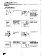 Preview for 2 page of Panasonic TX-29PS62Z Operating Instructions Manual