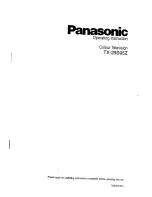 Предварительный просмотр 1 страницы Panasonic TX-29S95Z Operating Instructions Manual