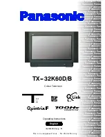 Preview for 1 page of Panasonic TX-29T60B Operating Instructions Manual