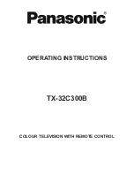 Preview for 1 page of Panasonic TX-32C300B Operating Instructions Manual