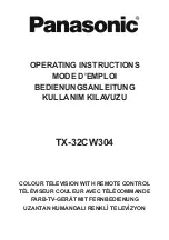 Panasonic TX-32CW304 Operating Instructions Manual preview