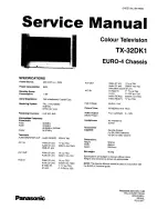 Предварительный просмотр 1 страницы Panasonic TX-32DK1 Service Manual