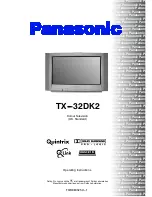 Предварительный просмотр 1 страницы Panasonic TX-32DK2 Operating Instructions Manual