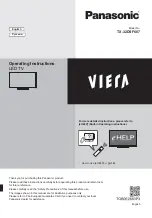 Preview for 1 page of Panasonic TX-32DSF607 Operating Instructions Manual