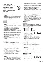 Предварительный просмотр 5 страницы Panasonic TX-32DSX609 Operating Instructions Manual